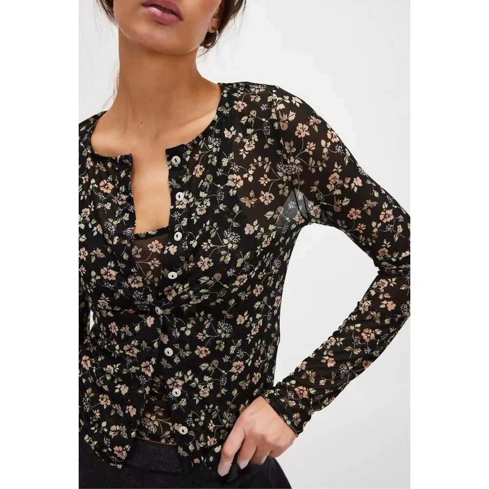Free People Twosie For One Top Set Black M